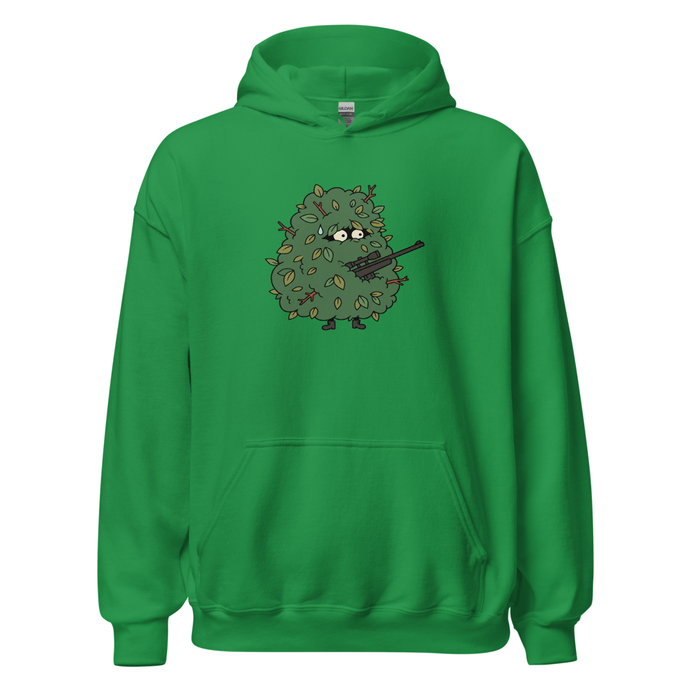 Bush Camper Sniper Battle Royale Gamer Tee — irish green front view