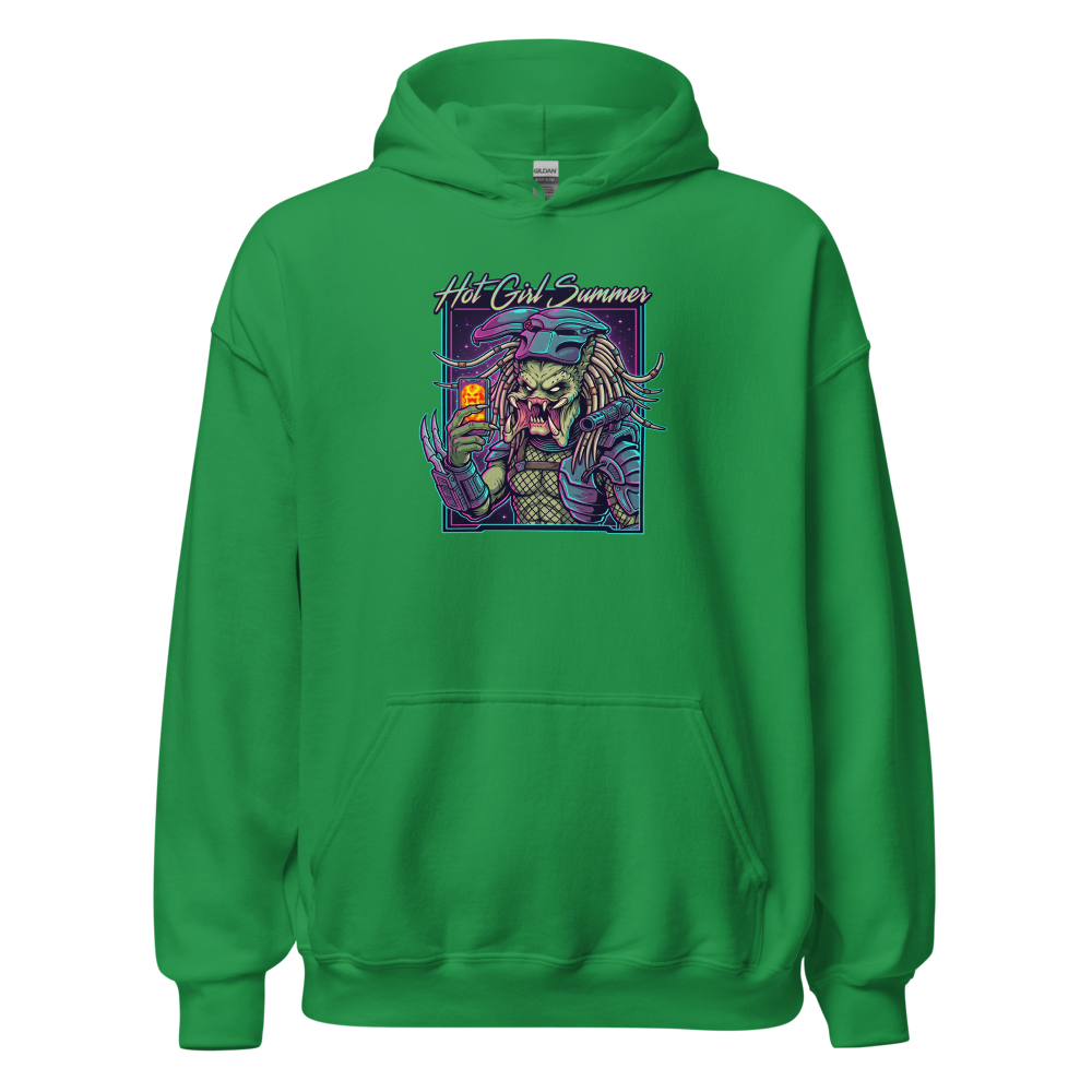 Thermal Selfie Hot Girl Summer Cyberpunk Tee â€” Irish Green front view
