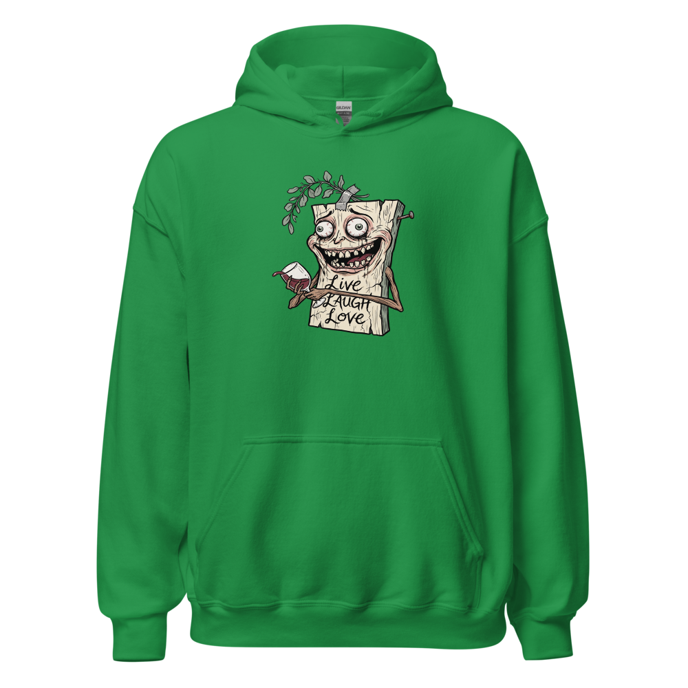 Cursed Farmhouse Plaque Meltdown Parody Tee — irish green front view