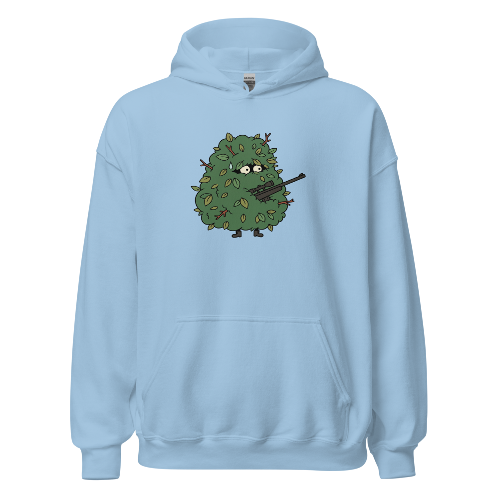 Bush Camper Sniper Battle Royale Gamer Tee — light blue front view