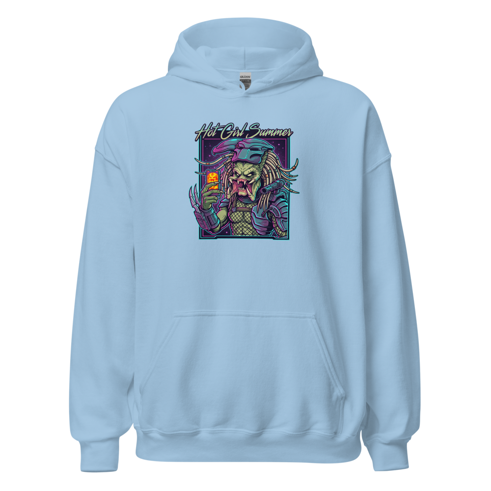 Thermal Selfie Hot Girl Summer Cyberpunk Tee â€” Light Blue front view