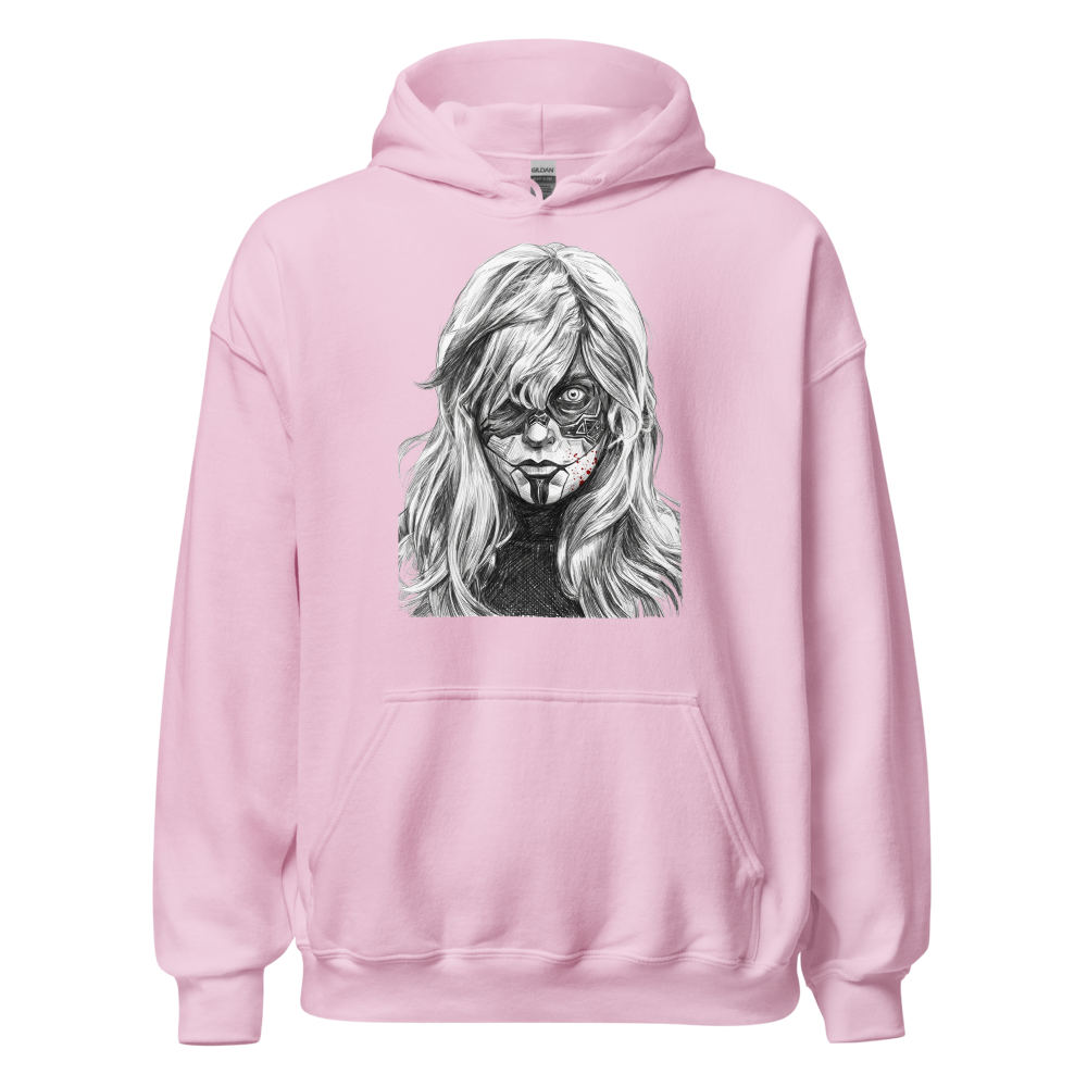 Paintress Graphite Sketch Ritual Warpaint Tee — light pink front view