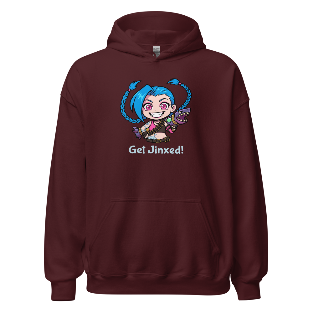 Chibi Gremlin Girl Rocket Launcher Anime Tee — maroon front view