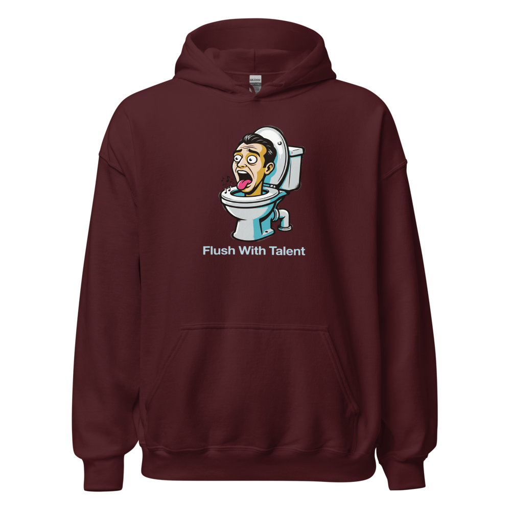 Opera Diva Toilet Stencil Meme Graphic Tee — maroon front view