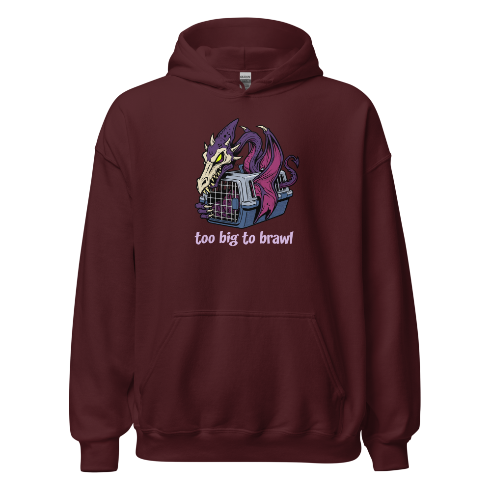 Too Big To Brawl Space Dragon Pet Carrier Tee — maroon front view