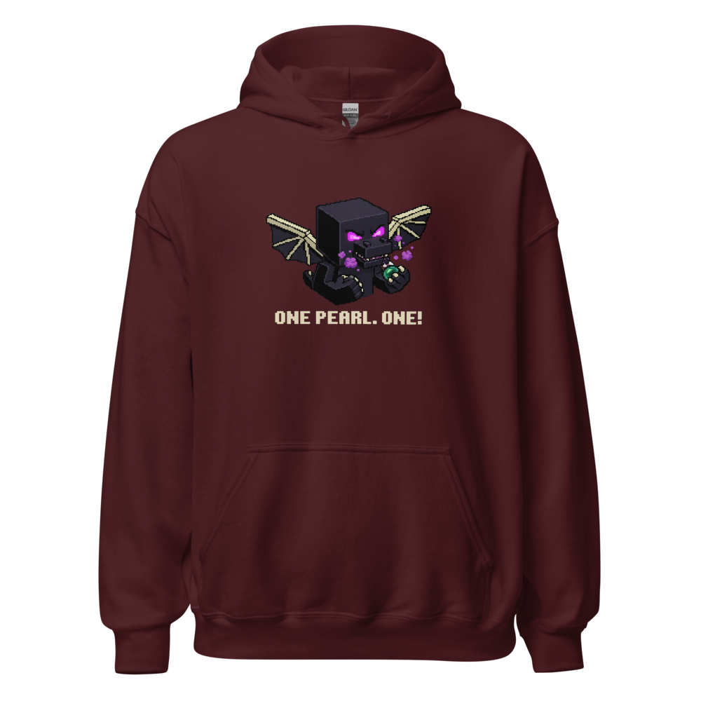 One Pearl Pixel Dragon Boss Tantrum Gamer Tee — maroon front view