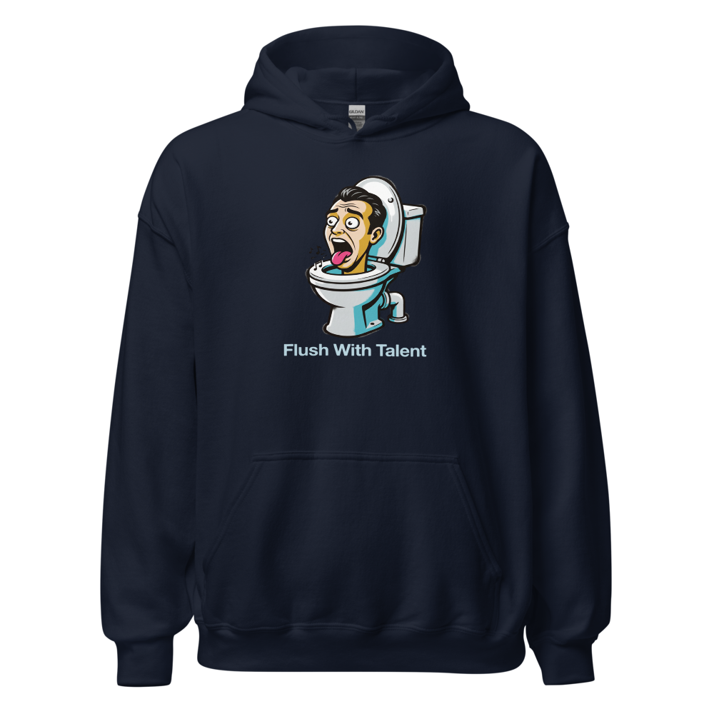 Opera Diva Toilet Stencil Meme Graphic Tee — navy front view
