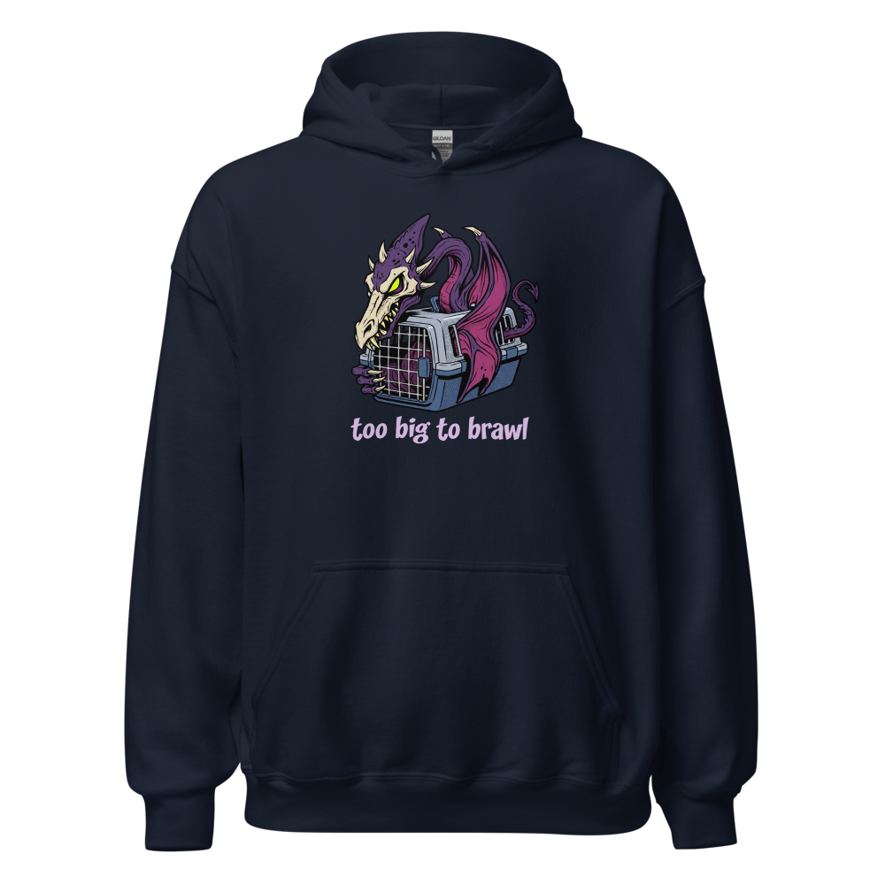 Too Big To Brawl Space Dragon Pet Carrier Tee — navy front view