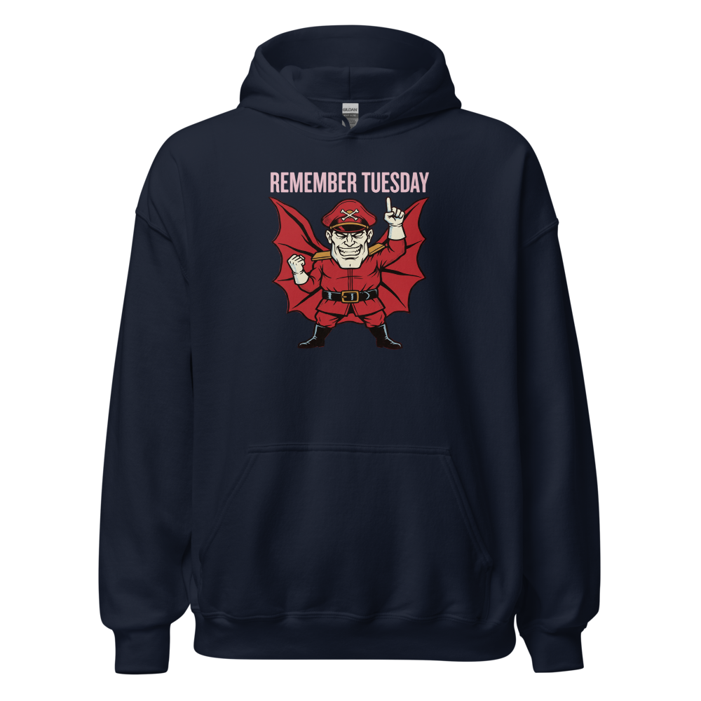 Remember Tuesday Cape Dictator Punk Boss Tee — navy front view