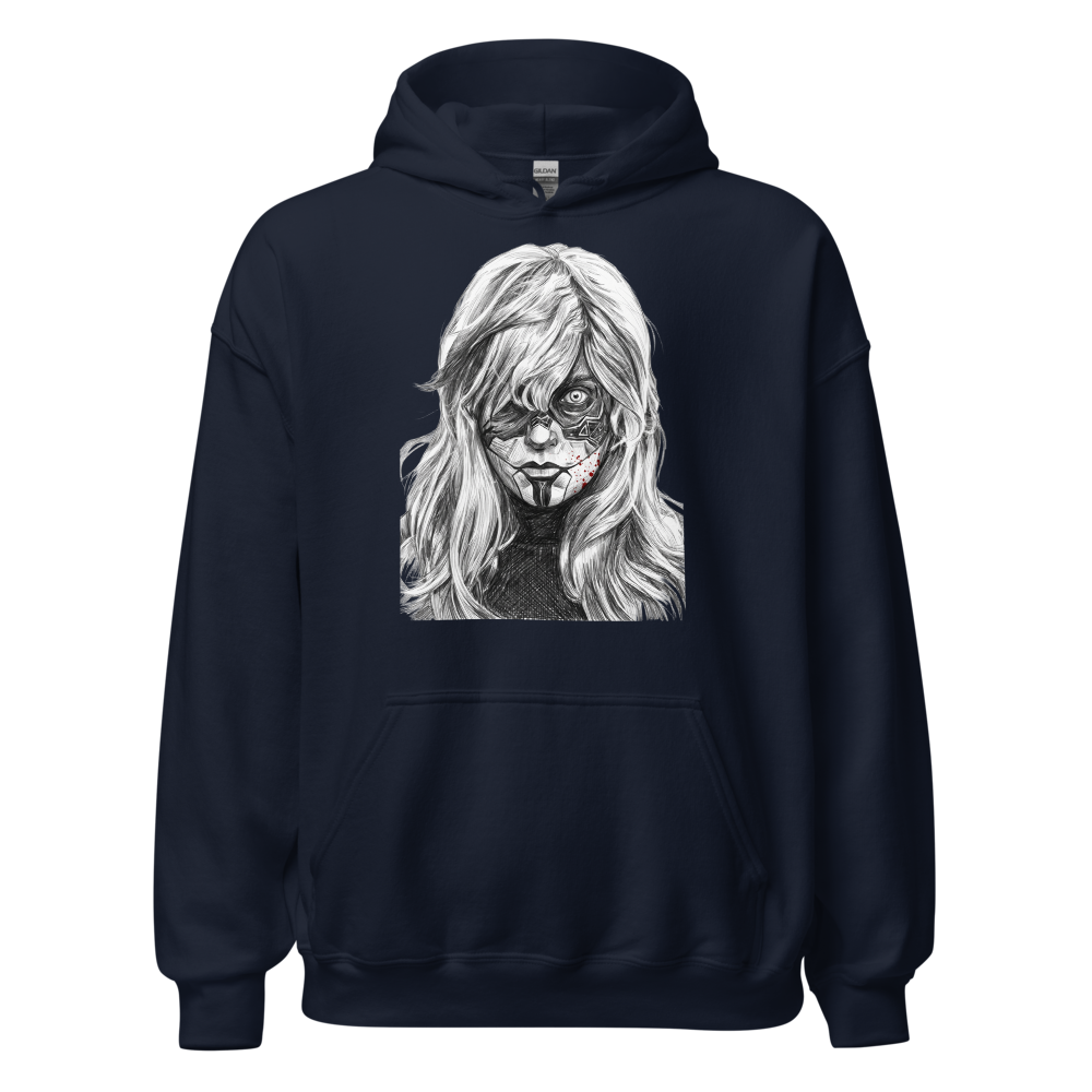 Paintress Graphite Sketch Ritual Warpaint Tee — navy front view