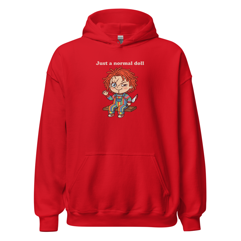 Just A Normal Doll Kawaii Killer Toy Horror Tee — red front view