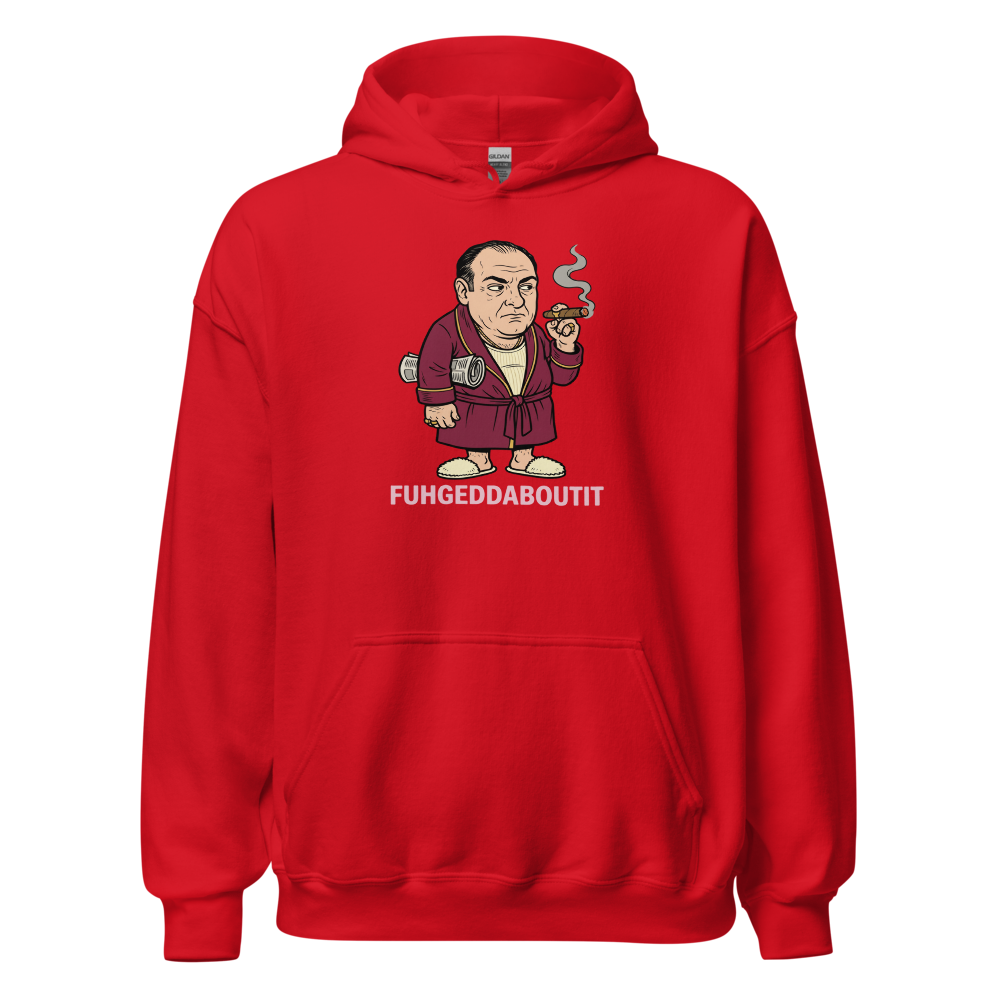 Bathrobe Mob Boss Morning Newspaper Cigar Tee — red front view