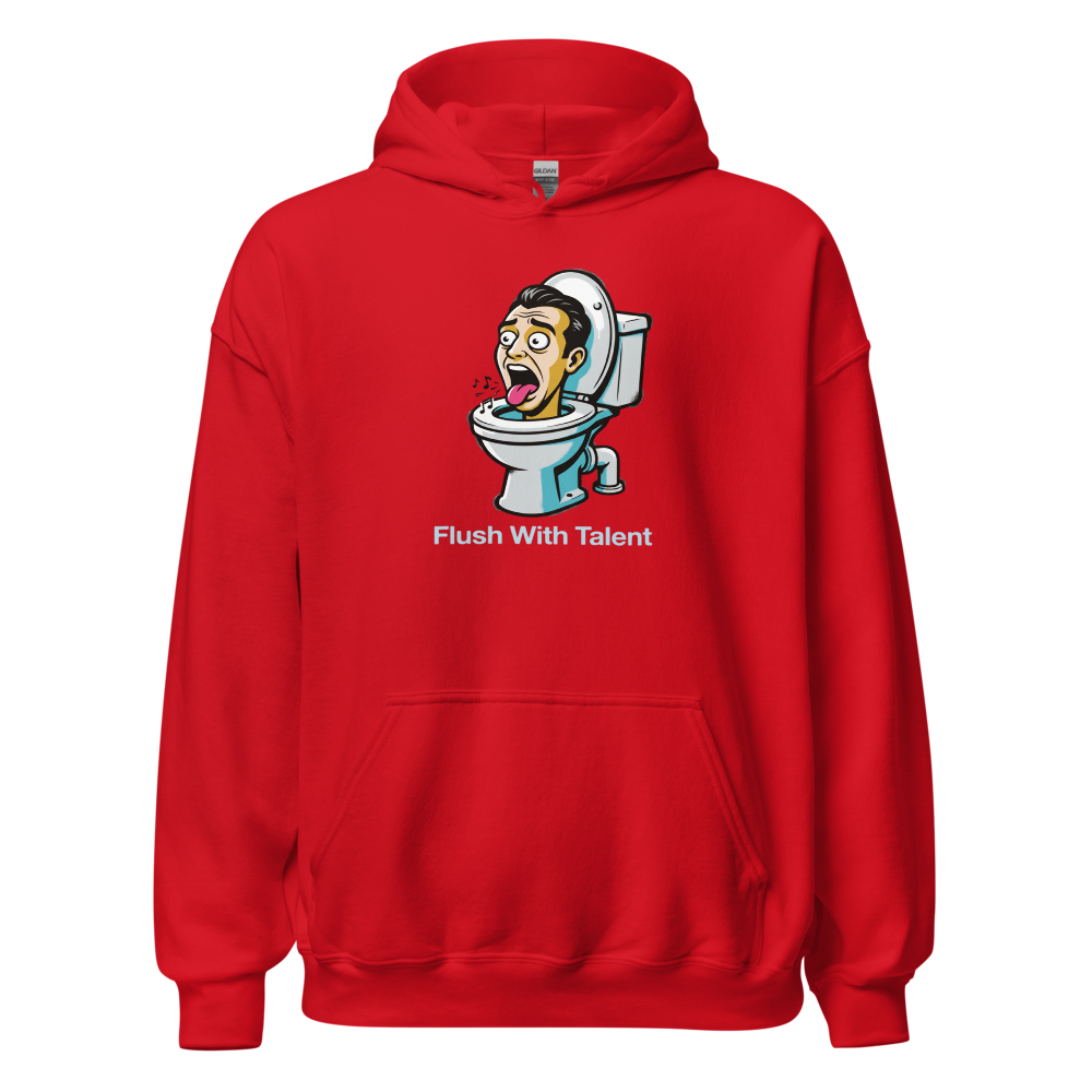 Opera Diva Toilet Stencil Meme Graphic Tee — red front view