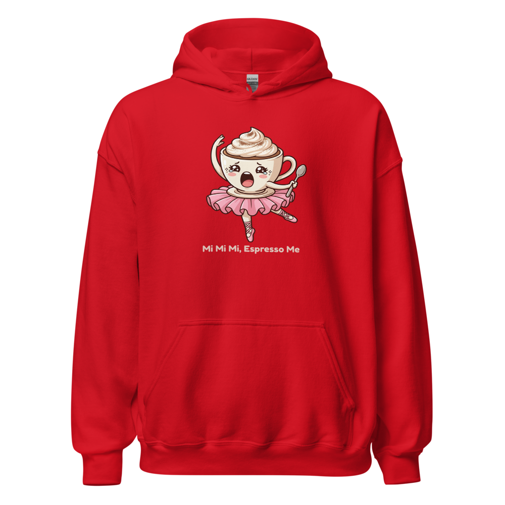 Mi Mi Mi Espresso Me Chibi Coffee Ballerina Tee — red front view