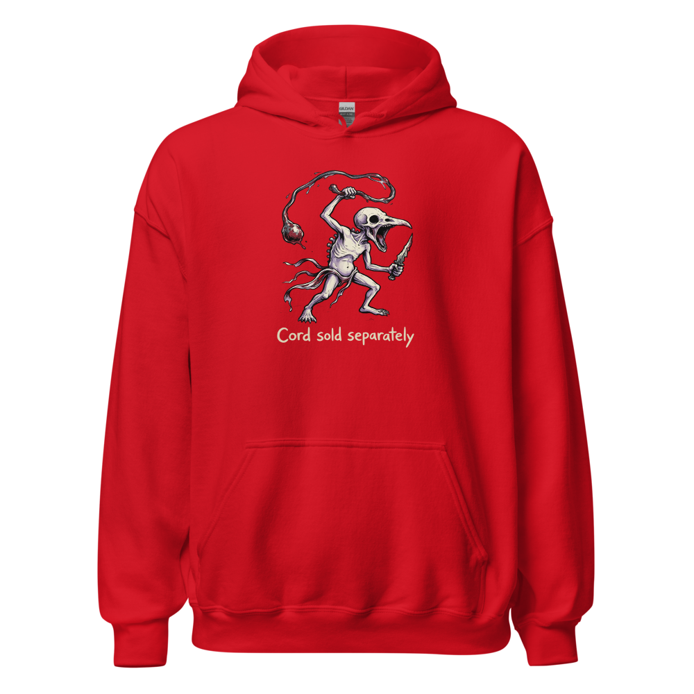 Cord Sold Separately Punk Eldritch Newborn Boss Tee — red front view