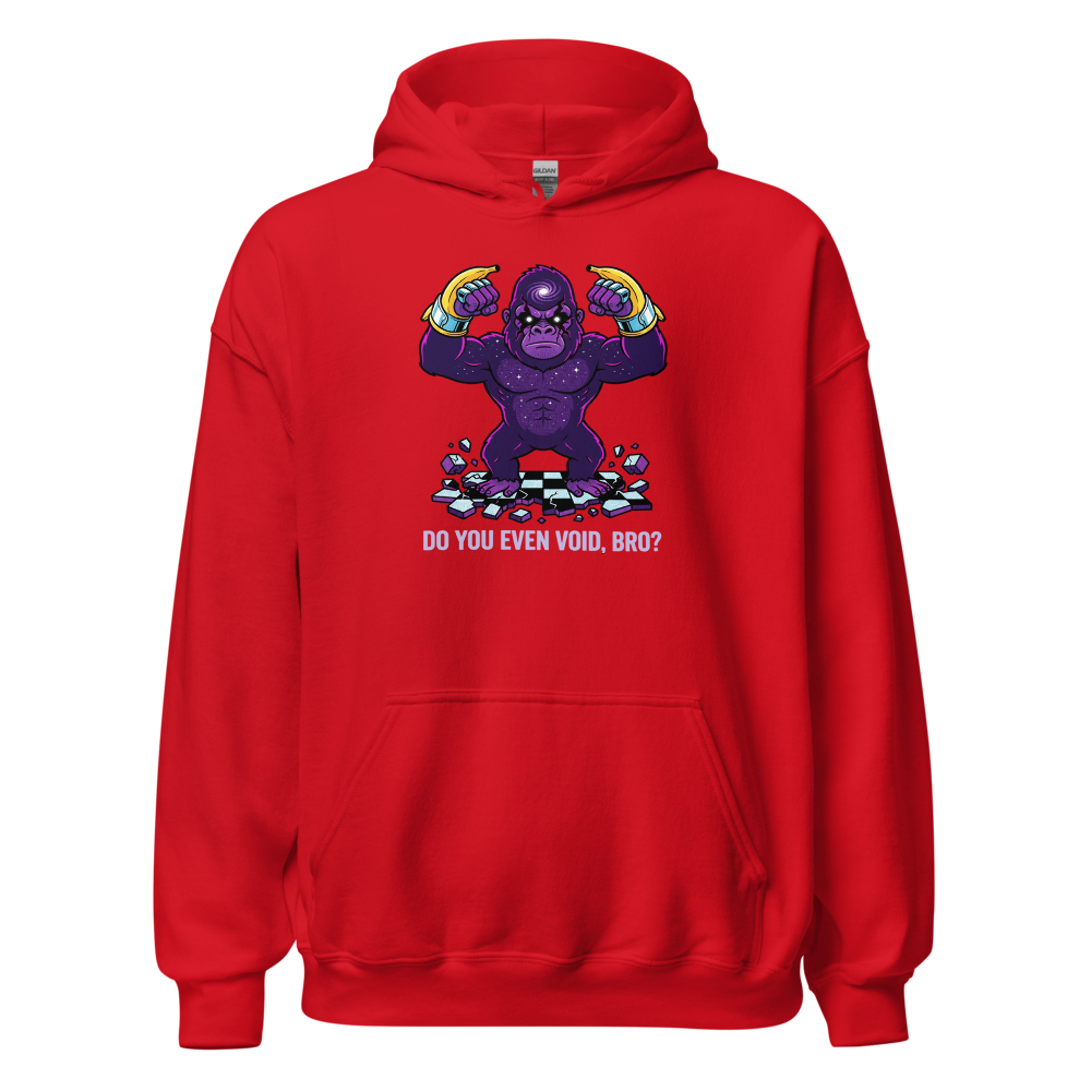 Cosmic Gorilla Boss Halftone Pop Art Tee — red front view