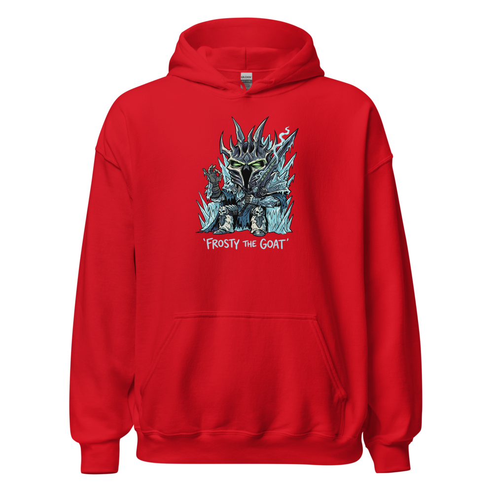 Frosty The Goat Frozen Throne Tea Time Tee — red front view