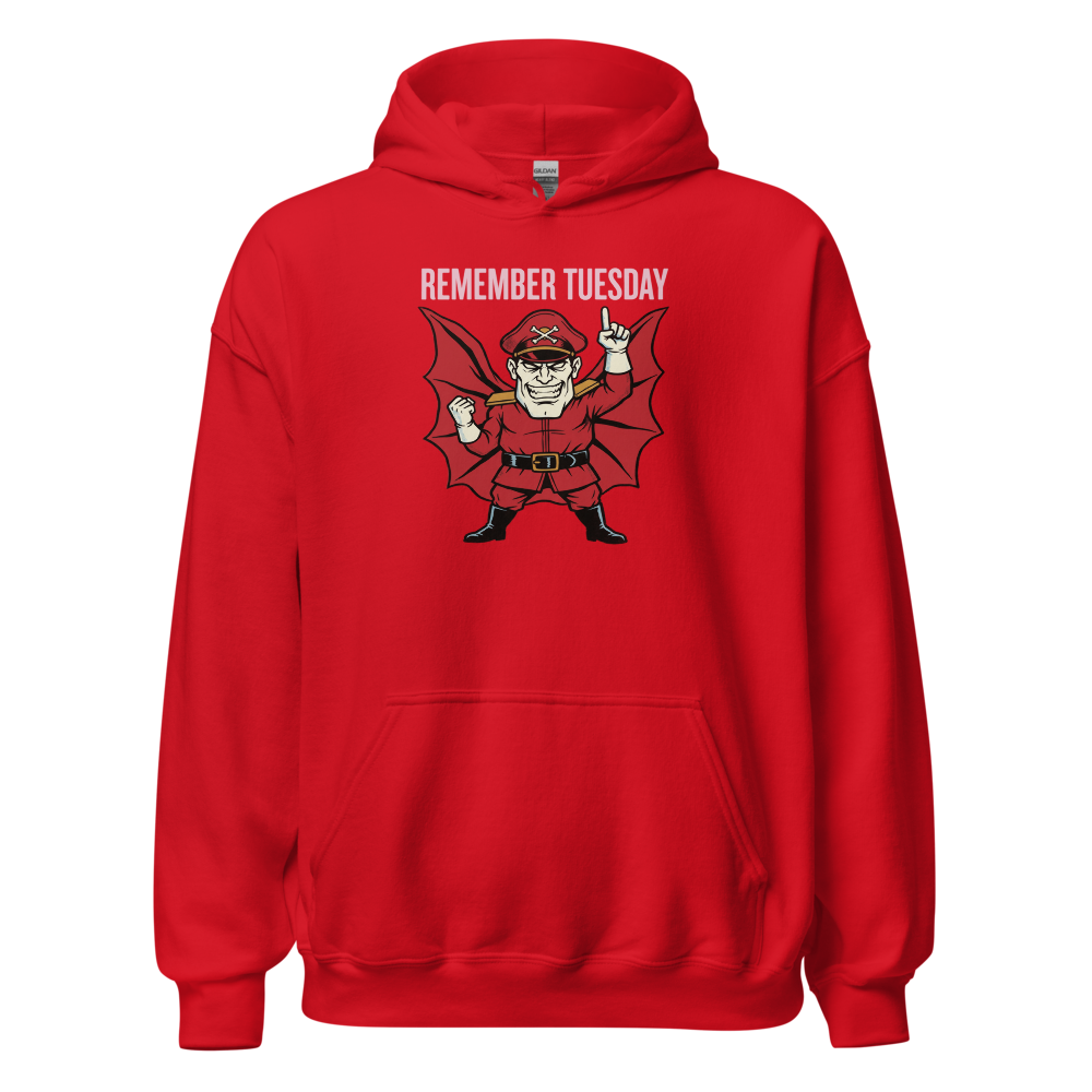 Remember Tuesday Cape Dictator Punk Boss Tee — red front view