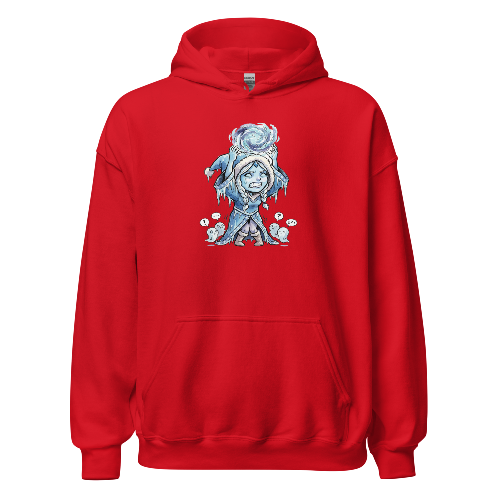 Shivering Ice Mage Solo Ult MOBA Watercolor Tee — red front view