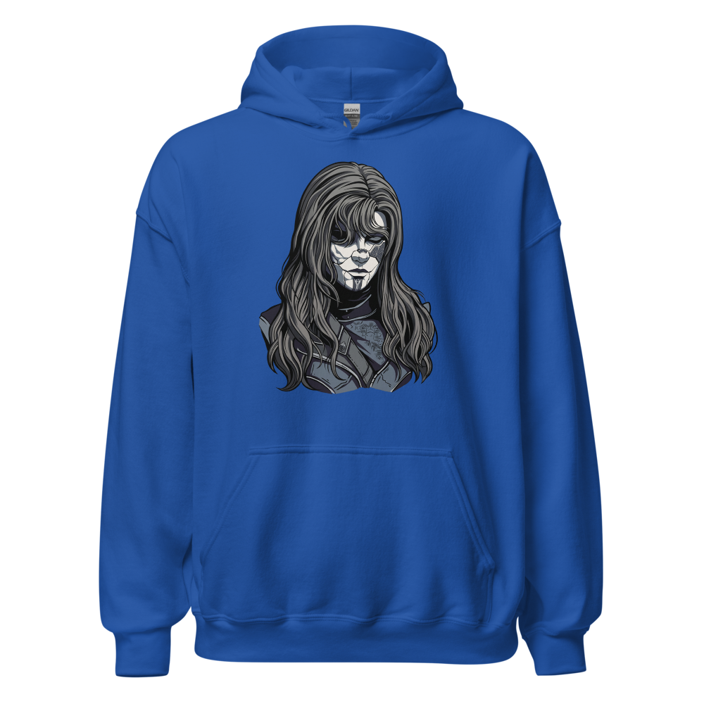 Paintress Watercolor Portrait Tee — royal front view