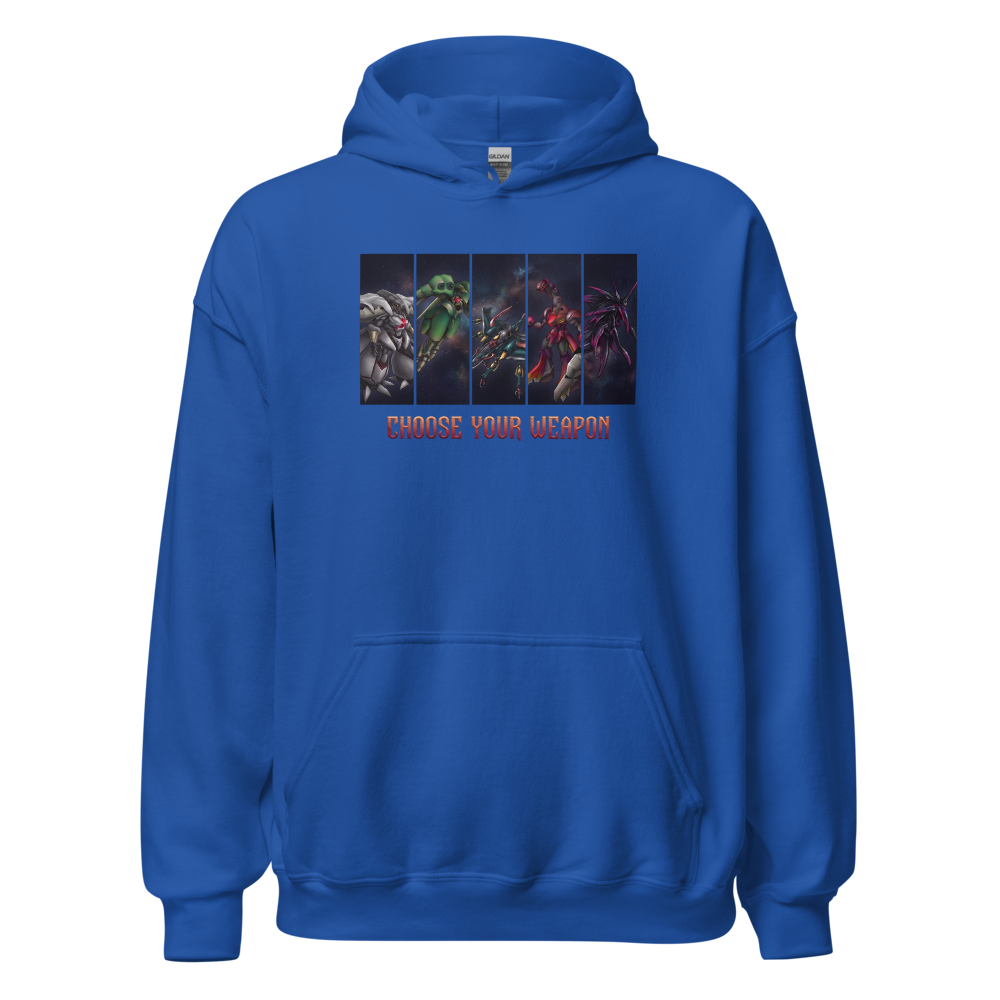 Choose Your Weapon Retro RPG Boss Roster Tee — royal front view