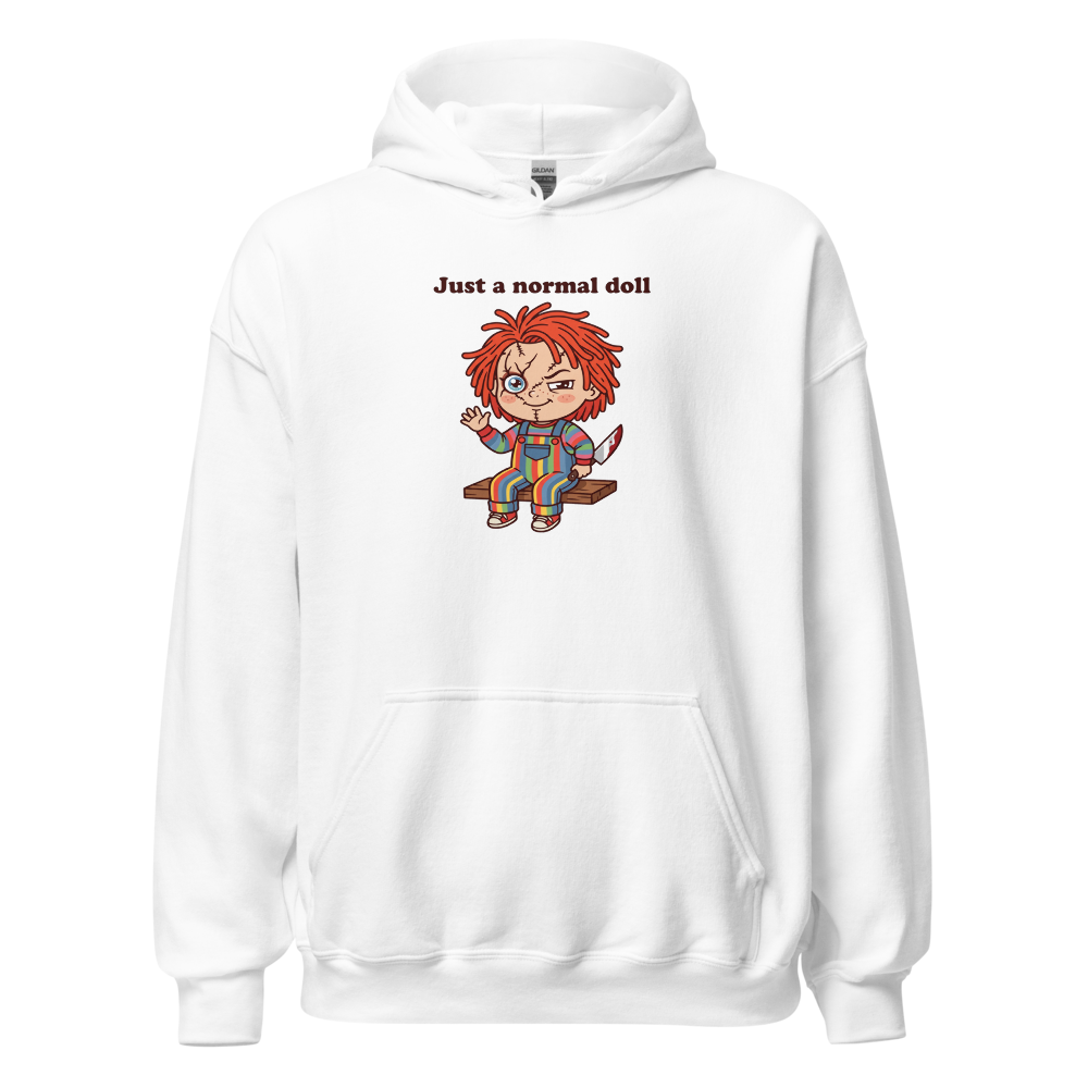 Just A Normal Doll Kawaii Killer Toy Horror Tee — white front view