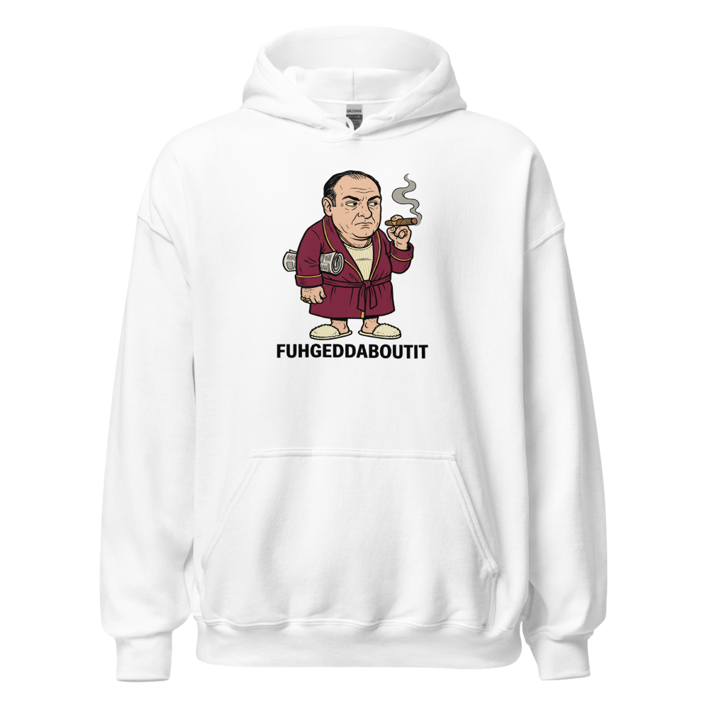Bathrobe Mob Boss Morning Newspaper Cigar Tee — white front view