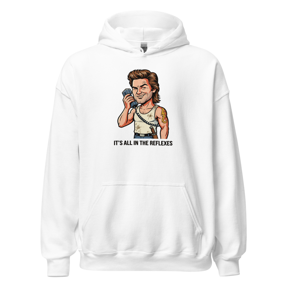 Reflexes Trucker CB Radio Halftone Pop Art Tee — white front view