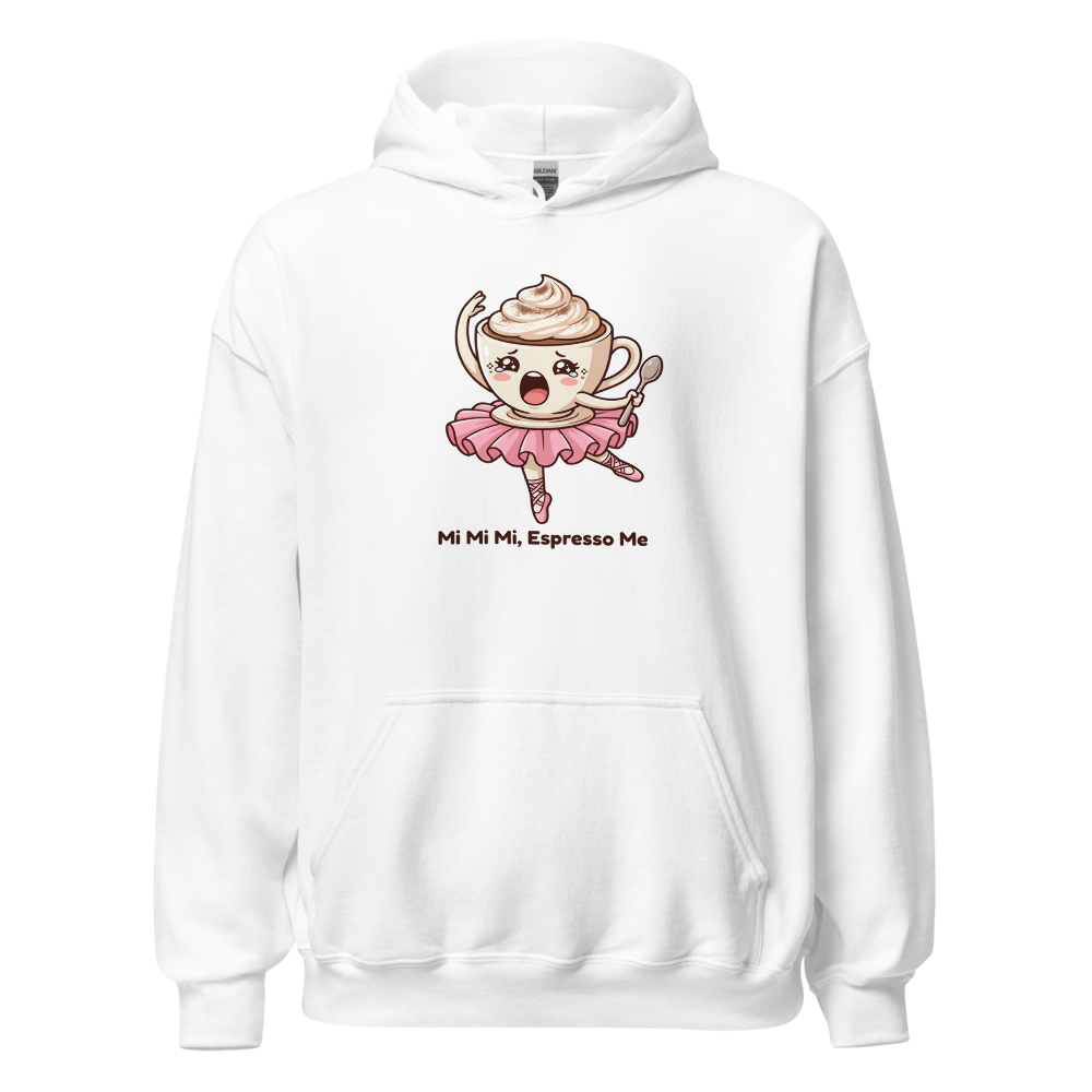 Mi Mi Mi Espresso Me Chibi Coffee Ballerina Tee — white front view