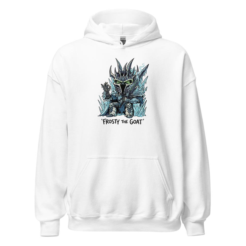 Frosty The Goat Frozen Throne Tea Time Tee — white front view
