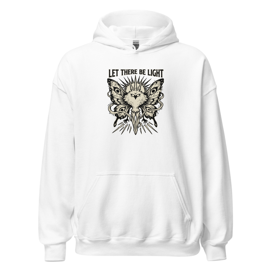 Moth Goddess Blackwork Linocut Let There Be Light Tee