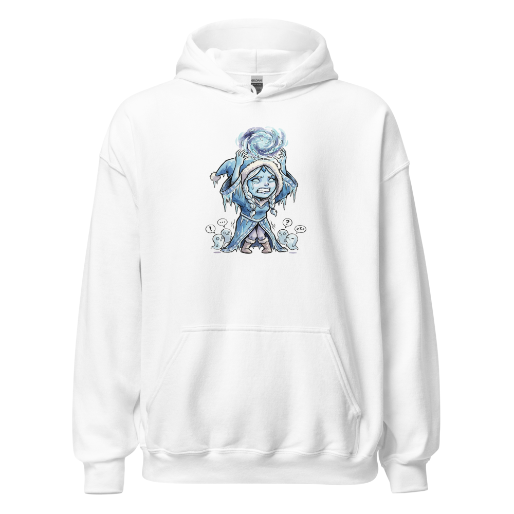 Shivering Ice Mage Solo Ult MOBA Watercolor Tee — white front view