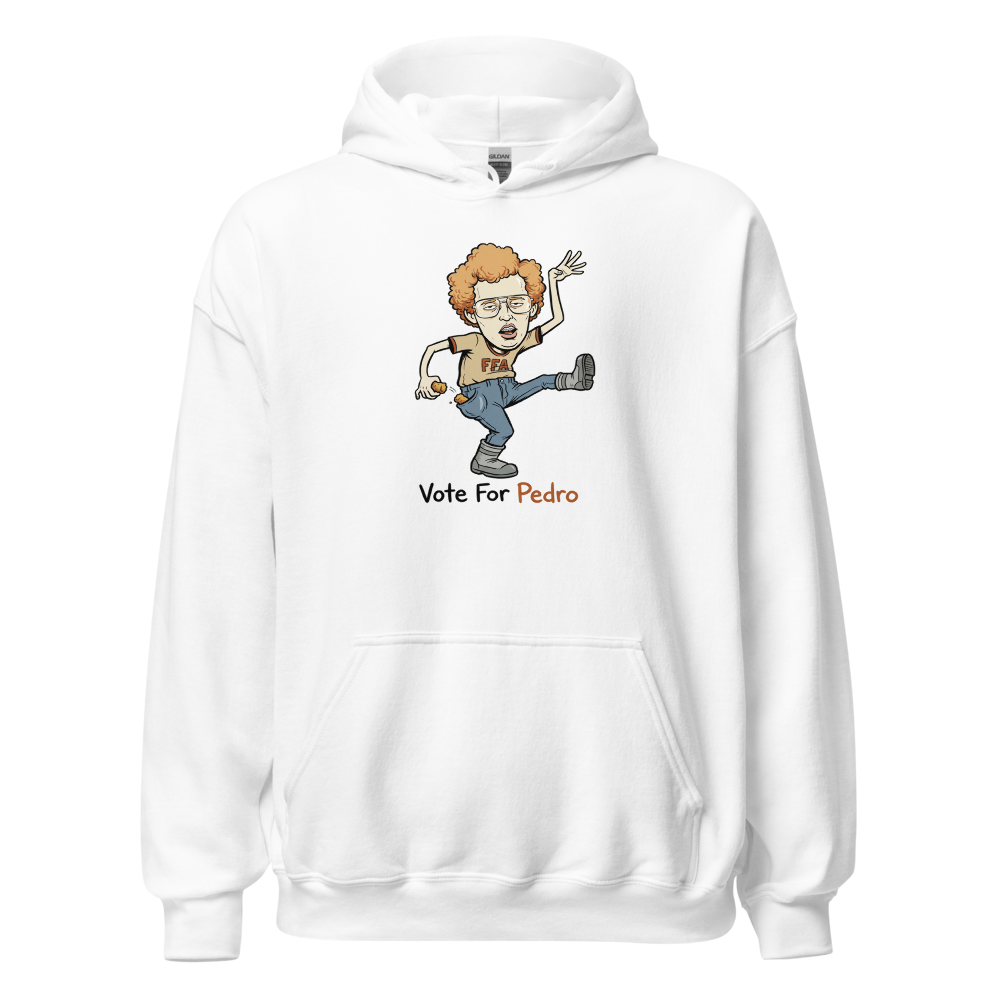 Awkward Dance Nerd Tater Tot Cult Comedy Tee — Hoodie — white front view