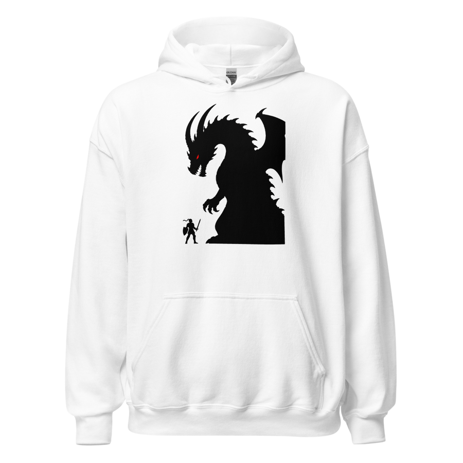 Tiny Hero Giant Boss Silhouette Minimalist Gamer T-Shirt