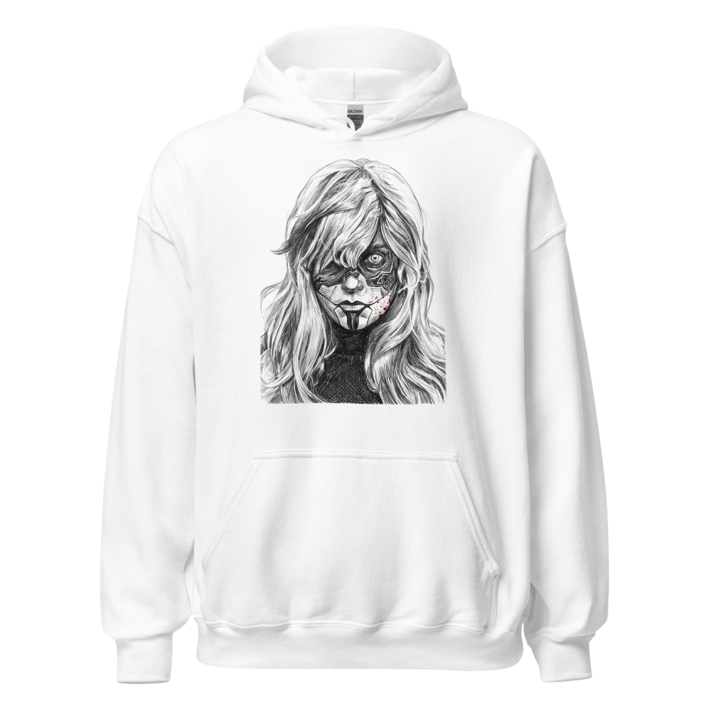 Paintress Graphite Sketch Ritual Warpaint Tee — white front view