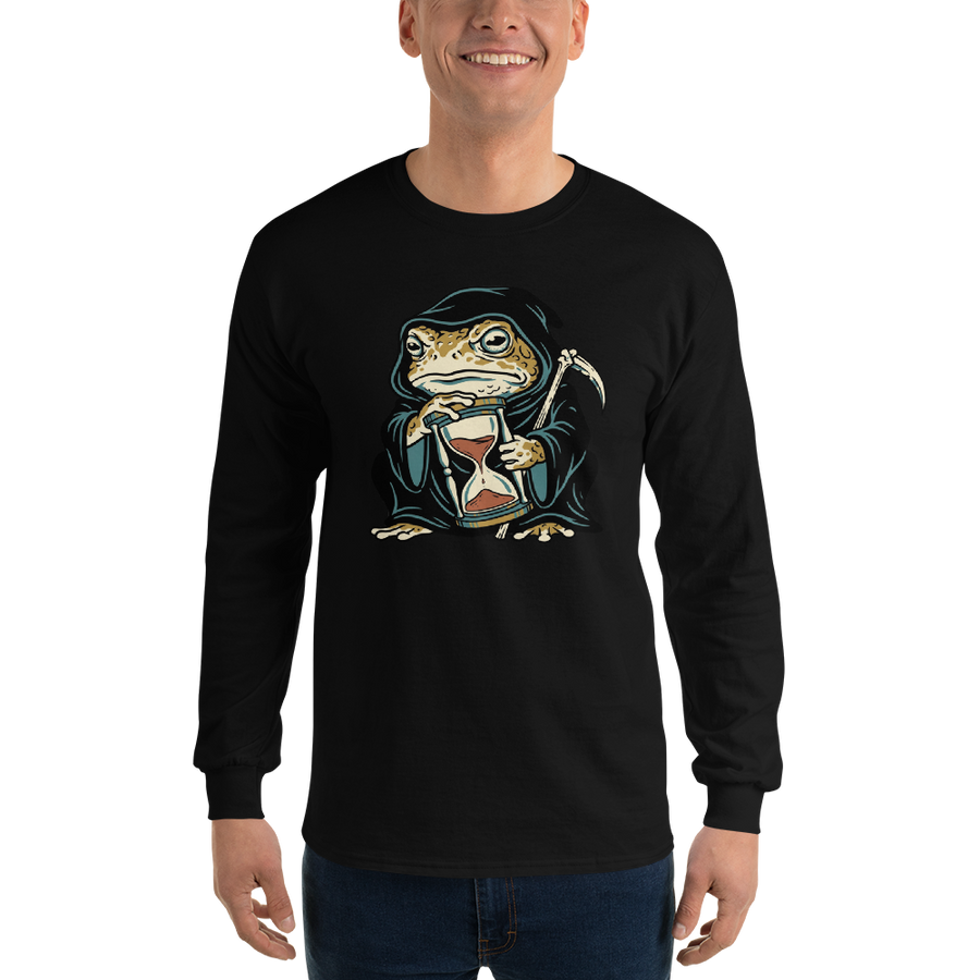 Hooded Toad Reaper Hourglass Macabre Tee