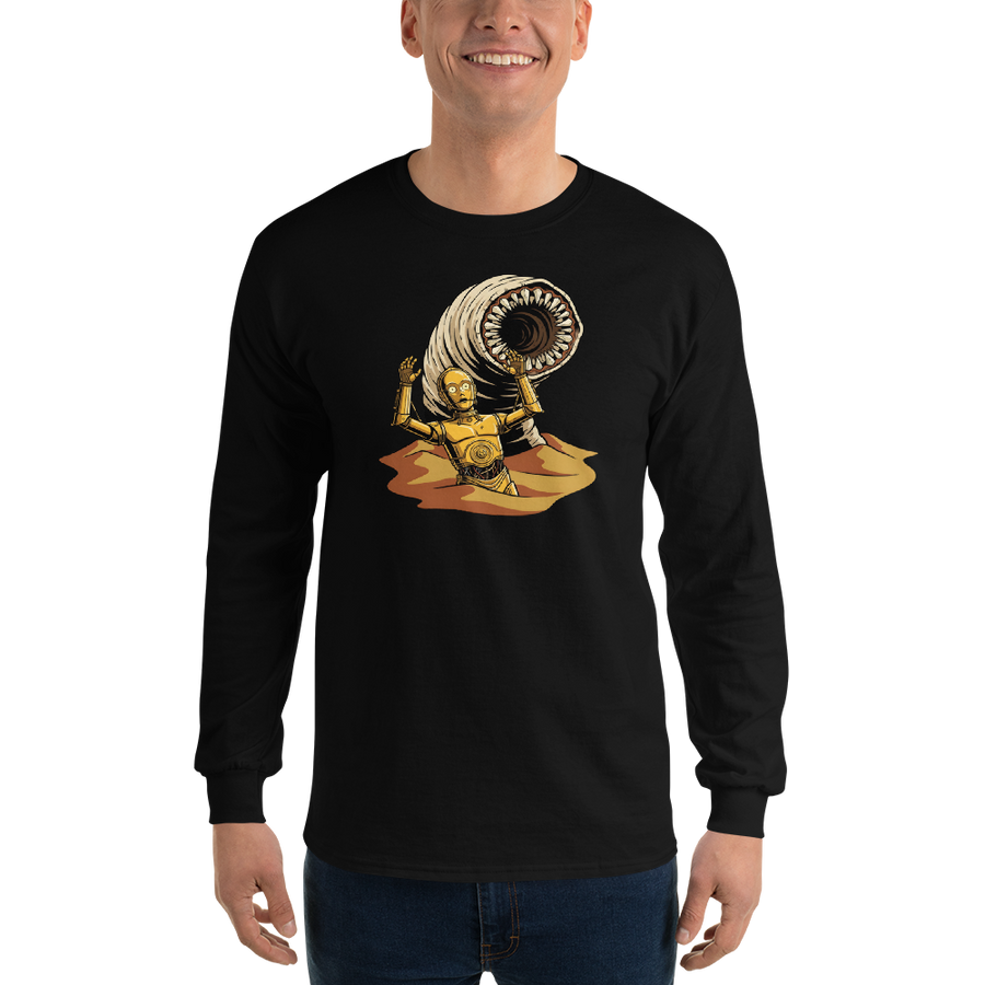Golden Protocol Droid Desert Worm Peril Comic Tee