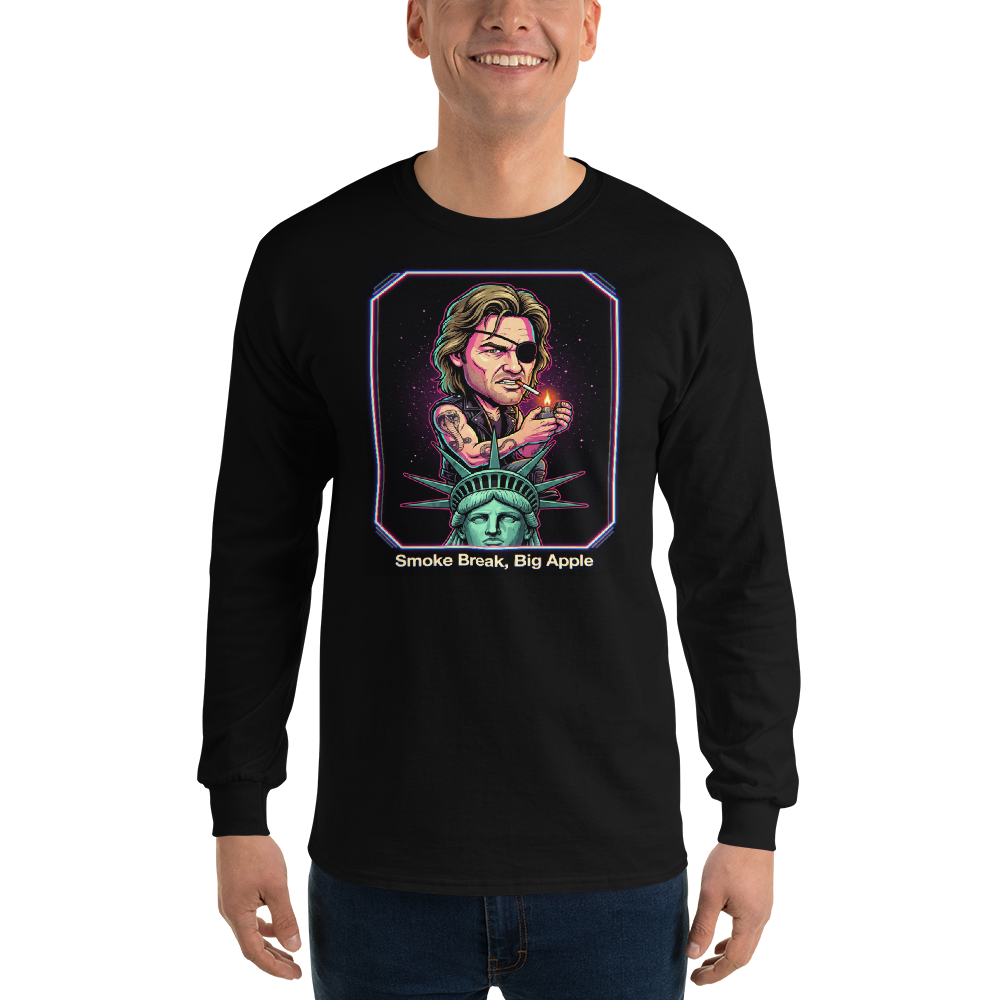 Eyepatch Antihero Smoke Break Big Apple Tee — black front view