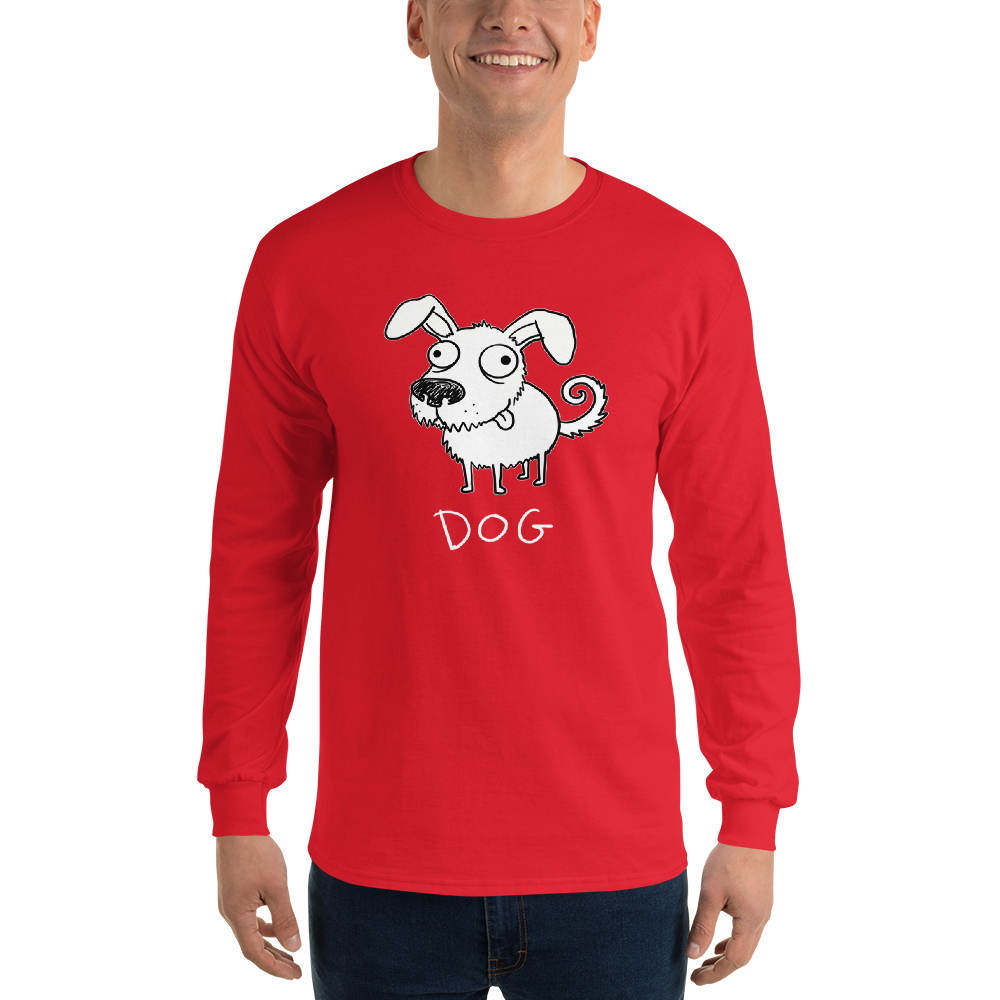 Bad Drawing Of A Dog Funny Doodle Tee — red front view