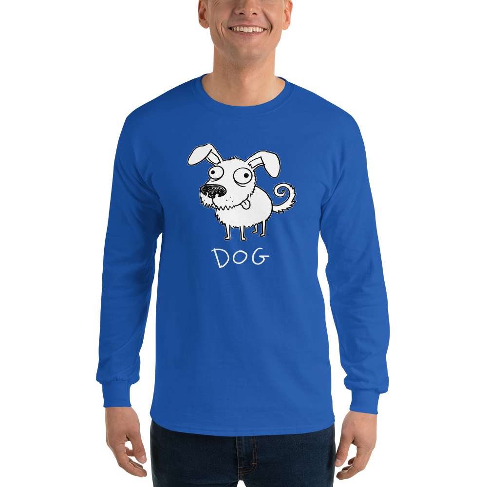 Bad Drawing Of A Dog Funny Doodle Tee — royal front view
