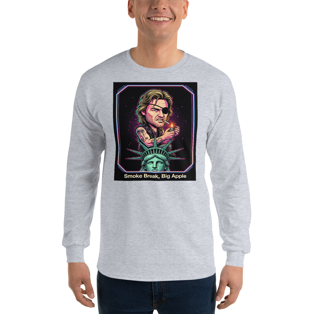Eyepatch Antihero Smoke Break Big Apple Tee — sport grey front view