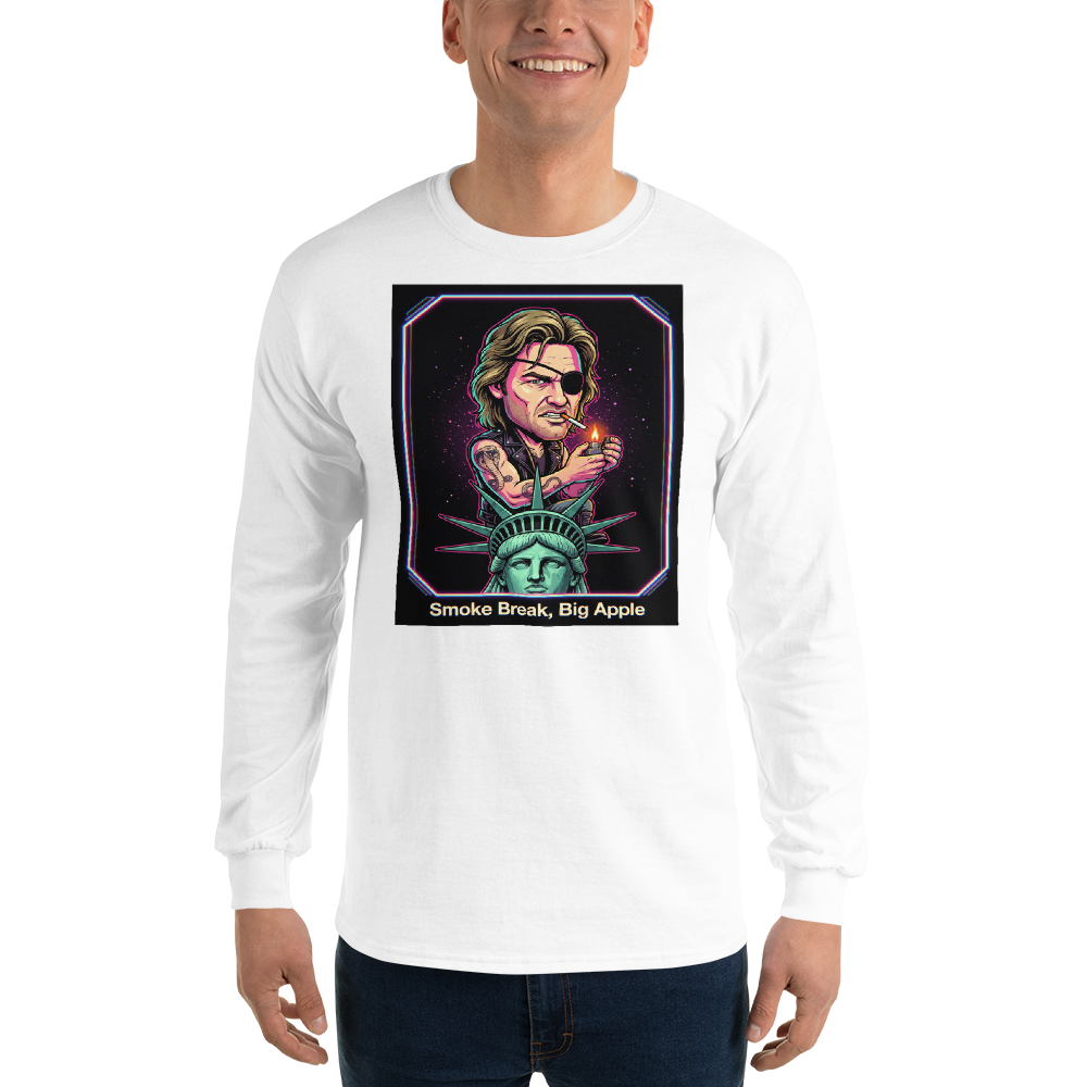 Eyepatch Antihero Smoke Break Big Apple Tee — white front view