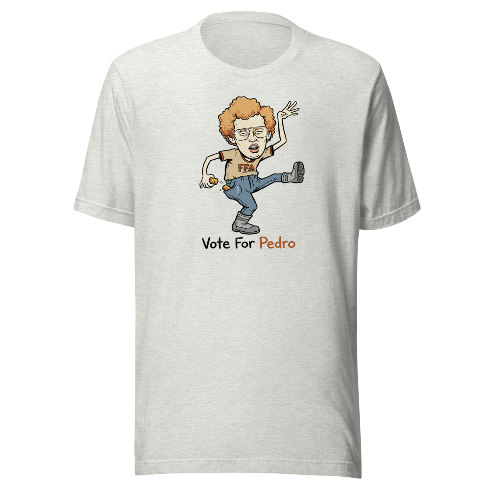 Awkward Dance Nerd Tater Tot Cult Comedy Tee â€” Ash front view