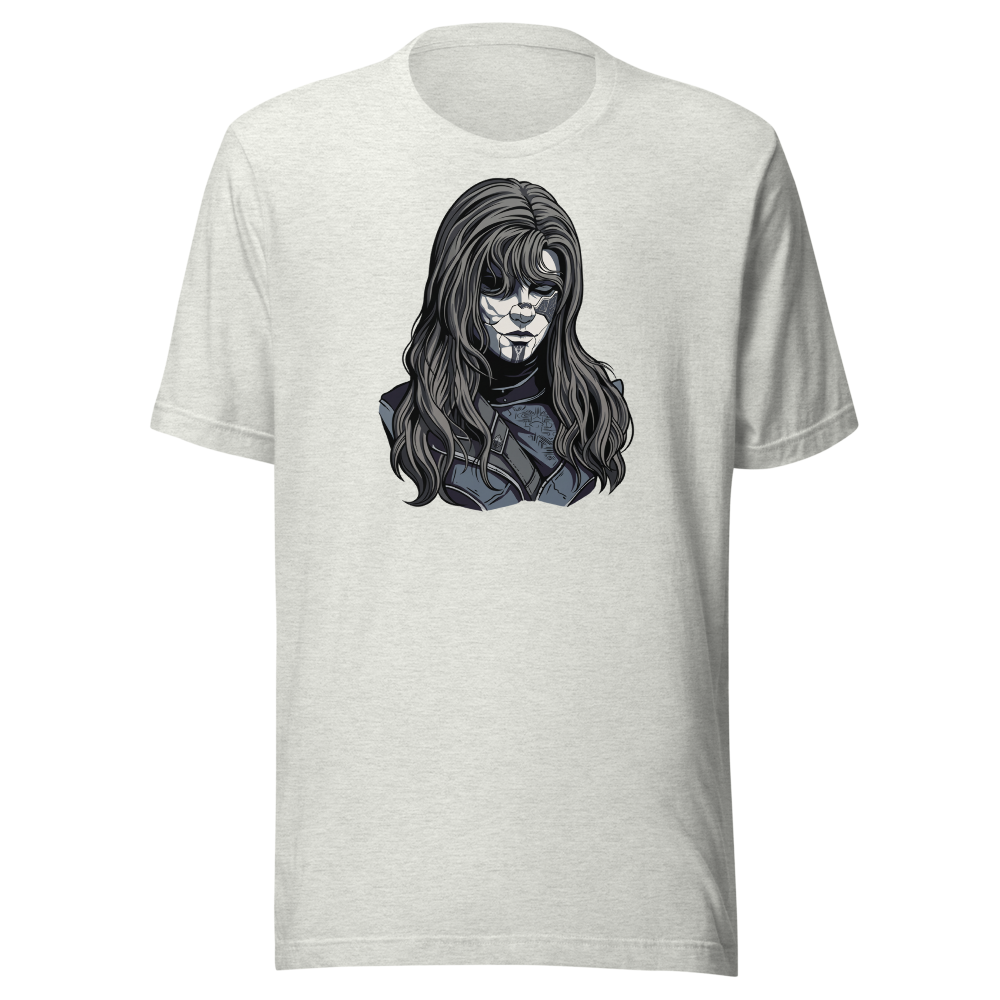 Paintress Watercolor Portrait Tee — ash front view
