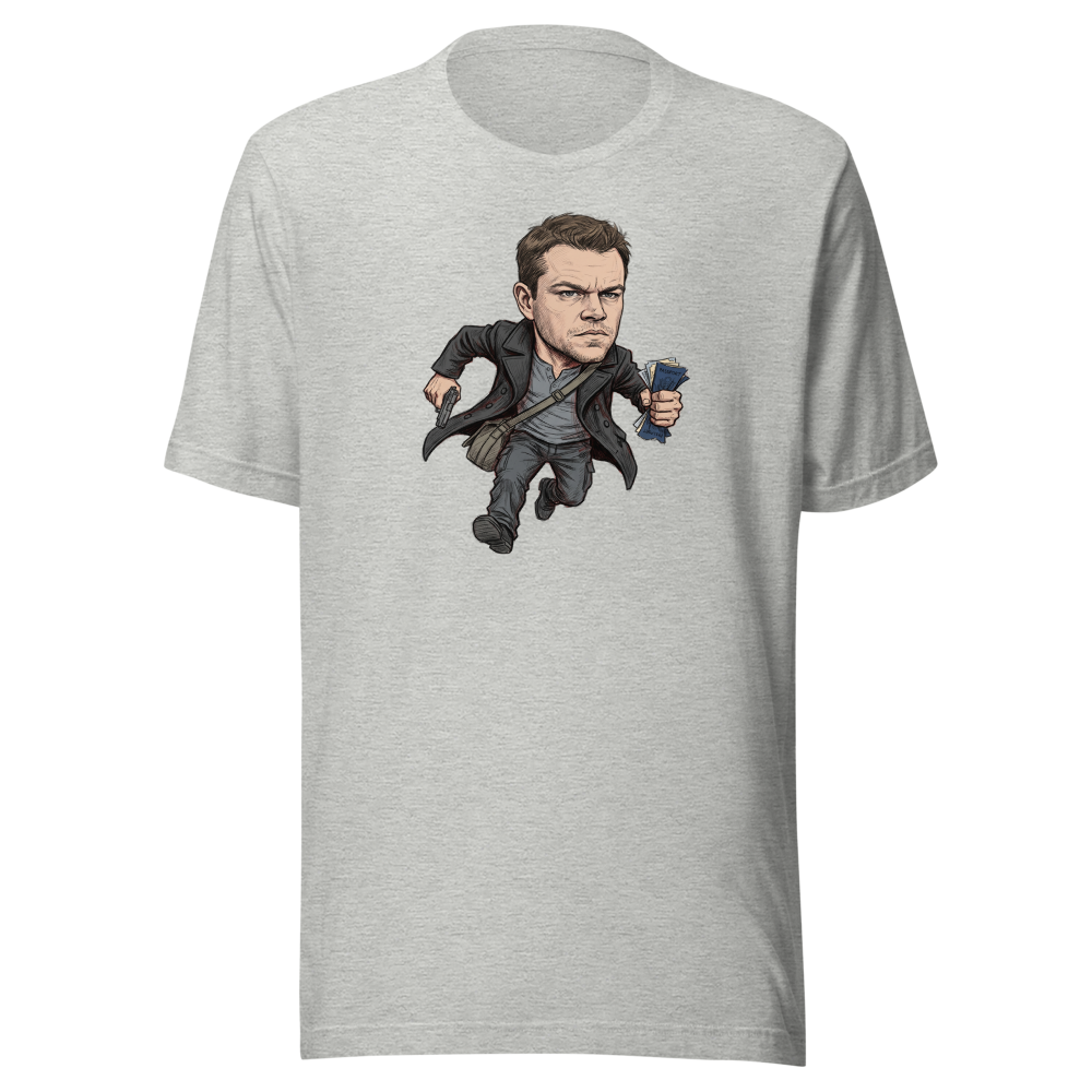 Rogue Agent Rooftop Sprint Pencil Sketch Tee — athletic heather front view