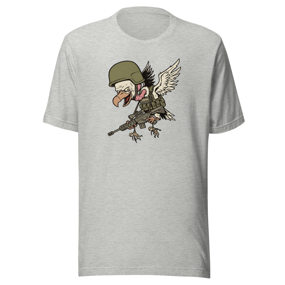Third Party Vulture Battle Royale Gamer Tee — athletic heather front view