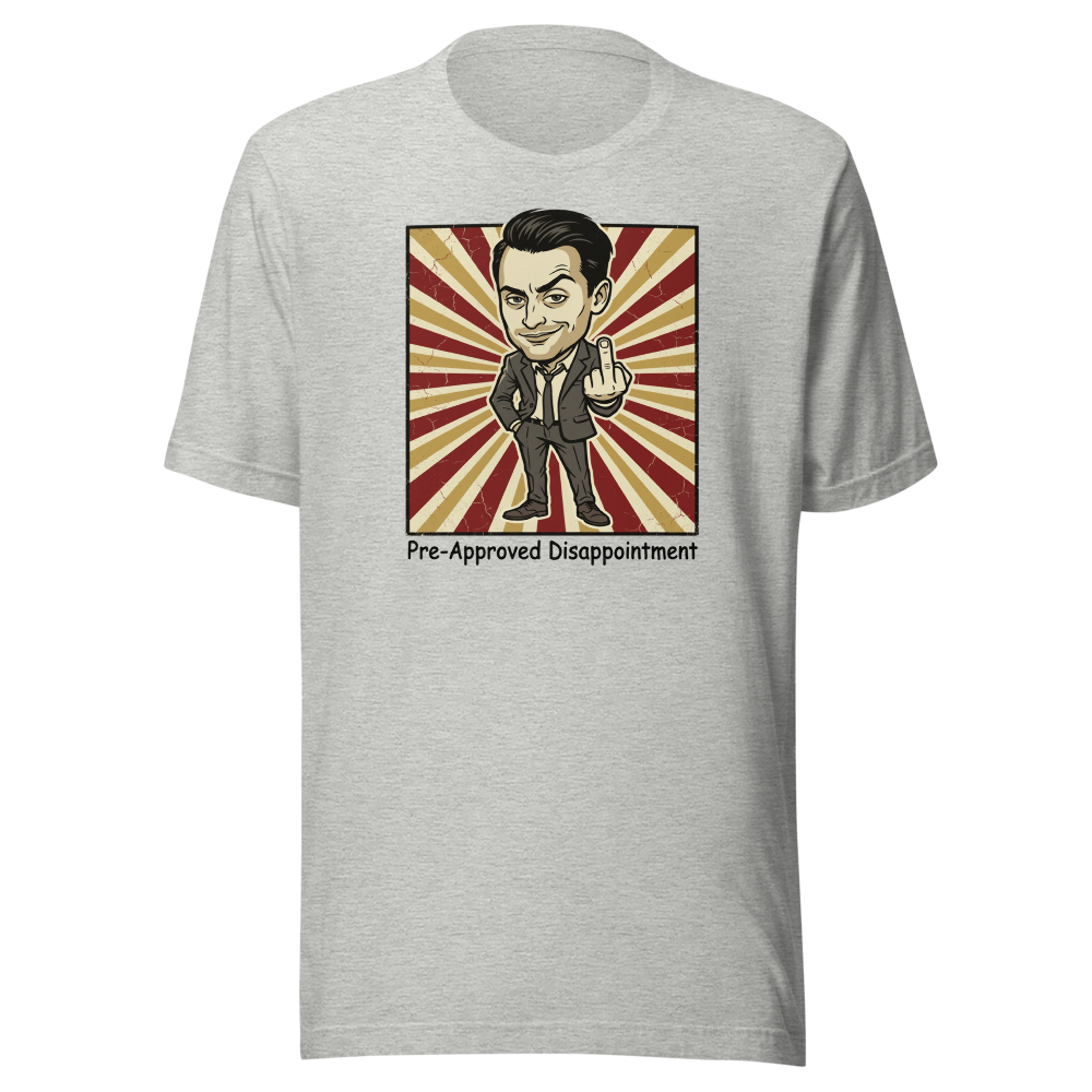 Pre-Approved Disappointment Boardroom Heir Tee — athletic heather front view