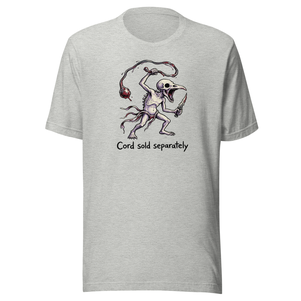 Cord Sold Separately Punk Eldritch Newborn Boss Tee — athletic heather front view