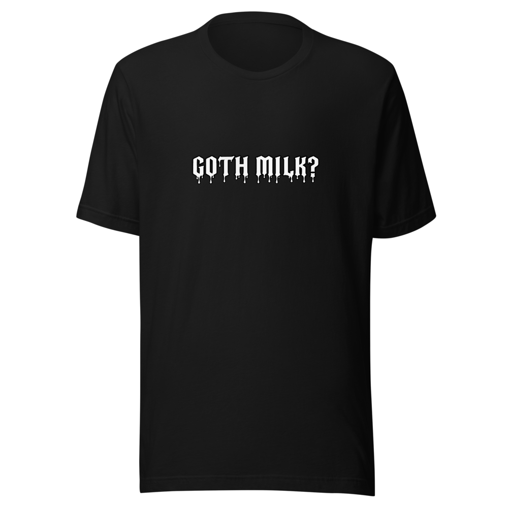 Goth Carton Parody Graphic Tee — Men's Premium Tee — black front view
