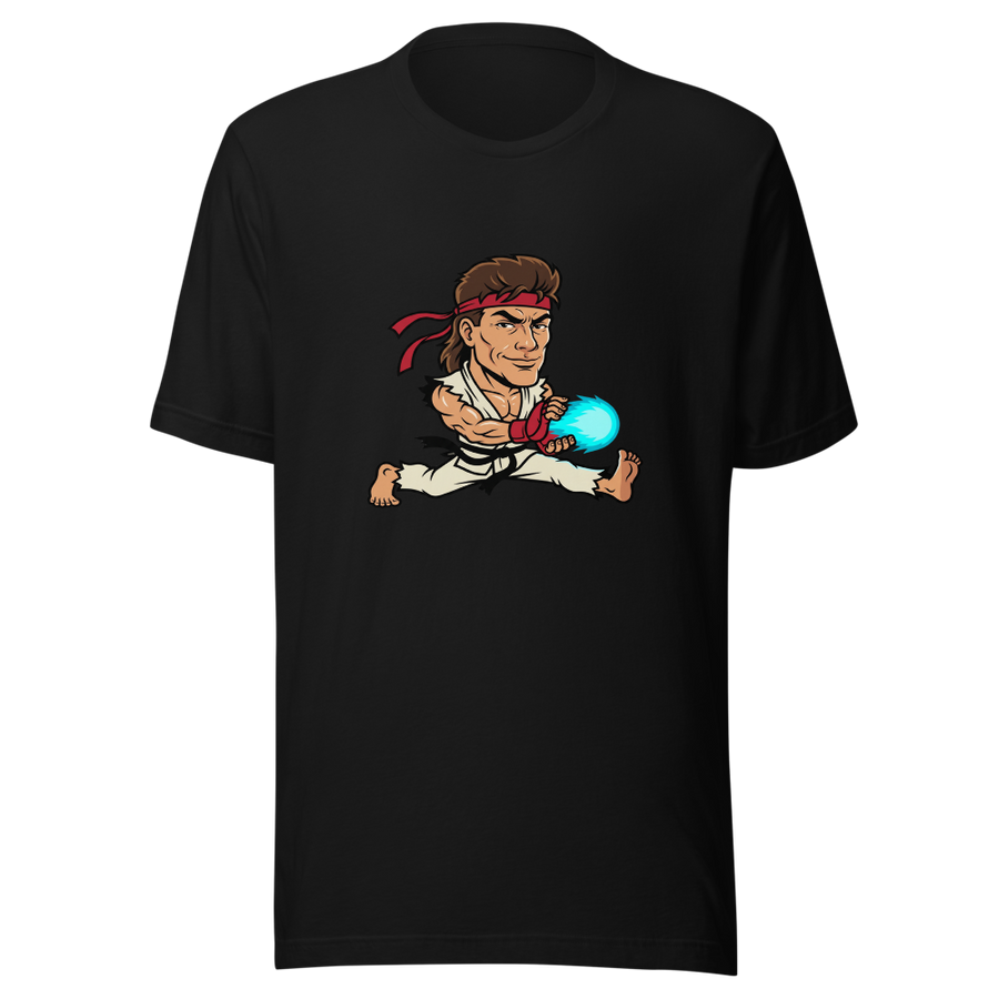 Splits Hadouken Karate Mullet Fighting Game Parody Tee
